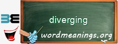 WordMeaning blackboard for diverging